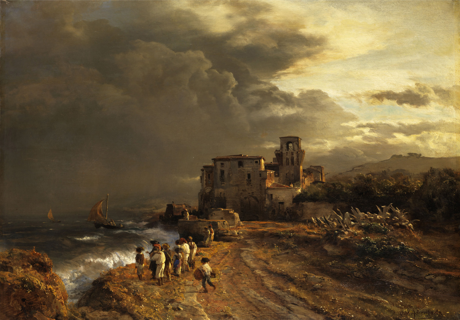 retreating storm on the italian coast
